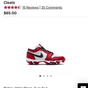 Nike Kids Jordan 1 Low Molded Cleats